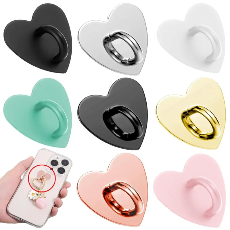 

Мини-кавайный клейкий металлический держатель для телефона в форме сердца, милый чехол для телефона, кольцо на палец, подставка, крючки, пряжка, сделай сам, подвески, застежка для iPhone