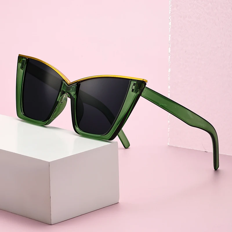 الدراجات 5 قطعة/8 قطعة خمر عين القط النظارات الشمسية النساء العلامة التجارية الصغيرة Cateye إطار نظارات شمسية الإناث تصميم الرجعية ظلال Oculos UV400 #2