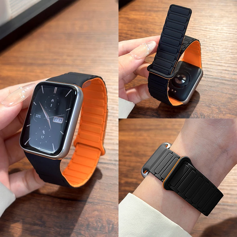 Magnetisches Armband für Xiaomi Mi 9 Pro 8 Pro, Silikon-Ersatzarmband für RedMi Watch 4 5, Uhrenarmband Correa Miband 9Pro