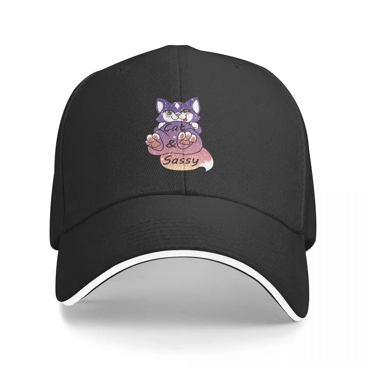 Cat & Sassy - Glitter Edition Baseball Cap Ball Cap Beach Outing Women's Beach Visor Men's