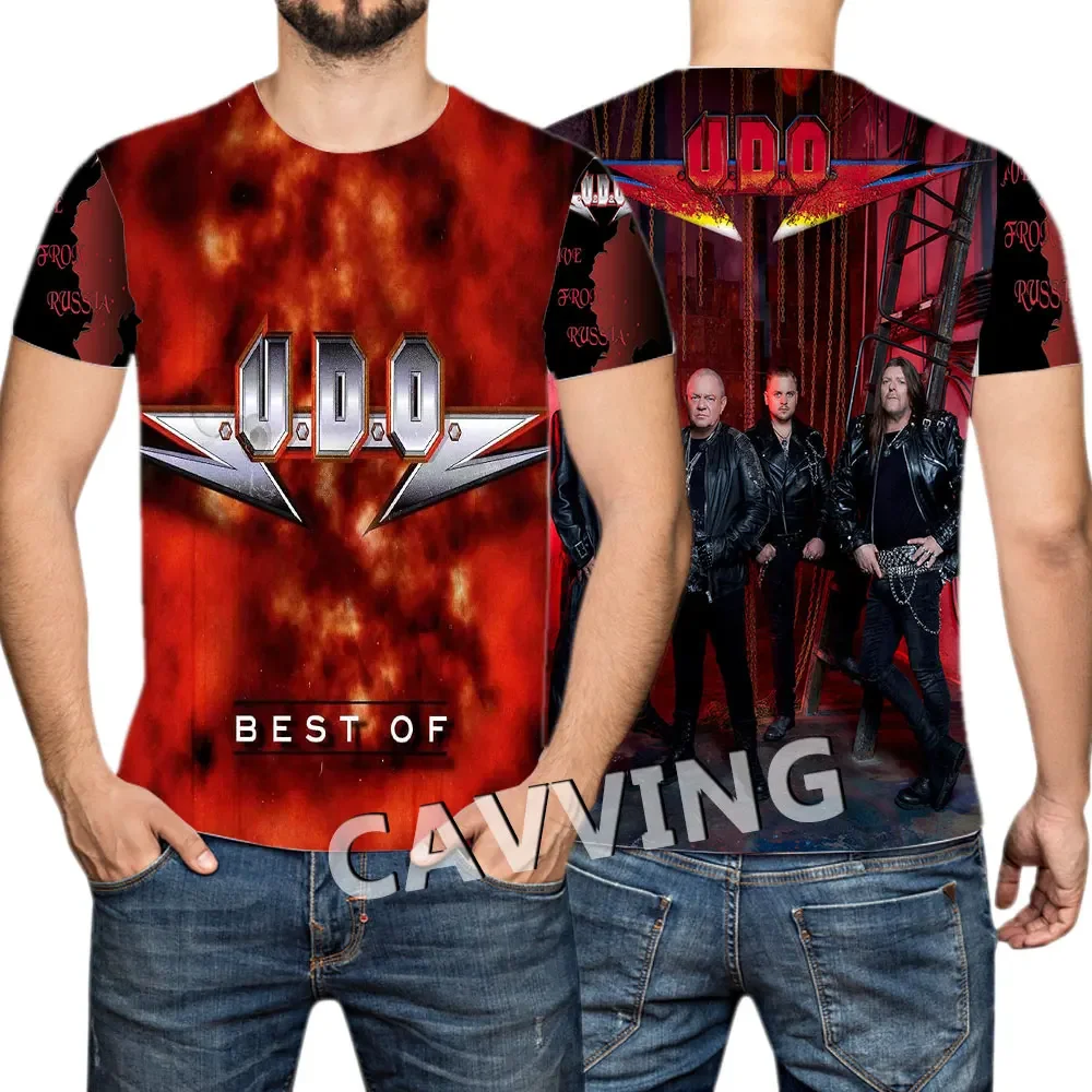 

Новые модные женские/мужские повседневные футболки с 3D принтом U.D.O Band, футболки в стиле хип-хоп, стили Харадзюку, топы, одежда E1