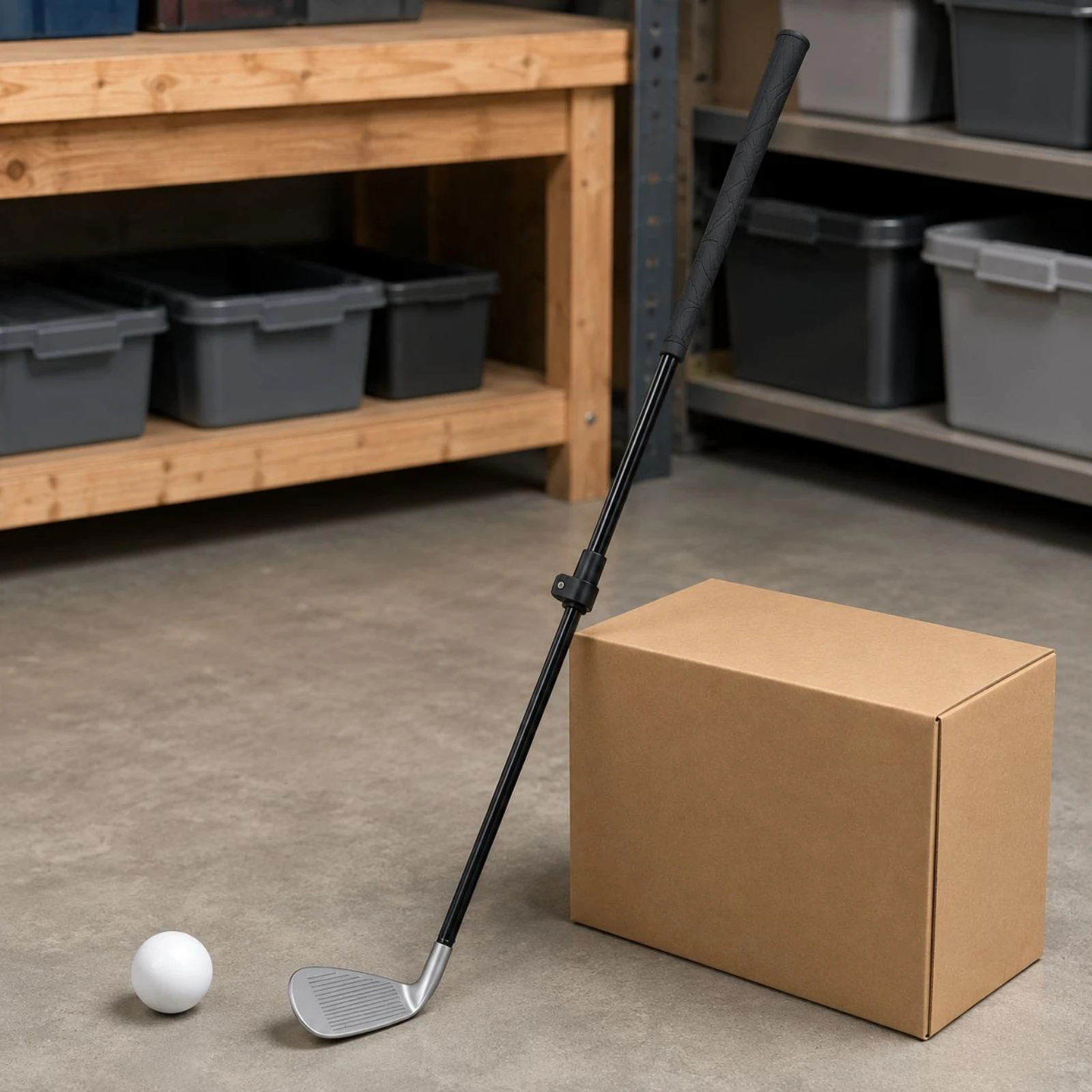 

Adjustable Telescopic Golf Club Travel Friendly Telescoping Golf Club Sports Equipment Silver Head Long-Lasting