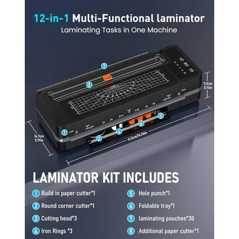 

Plastic Sealing MachineA3/A4Laminating Machine Glue Laminator Hot and Cold Laminator Suitable for Office