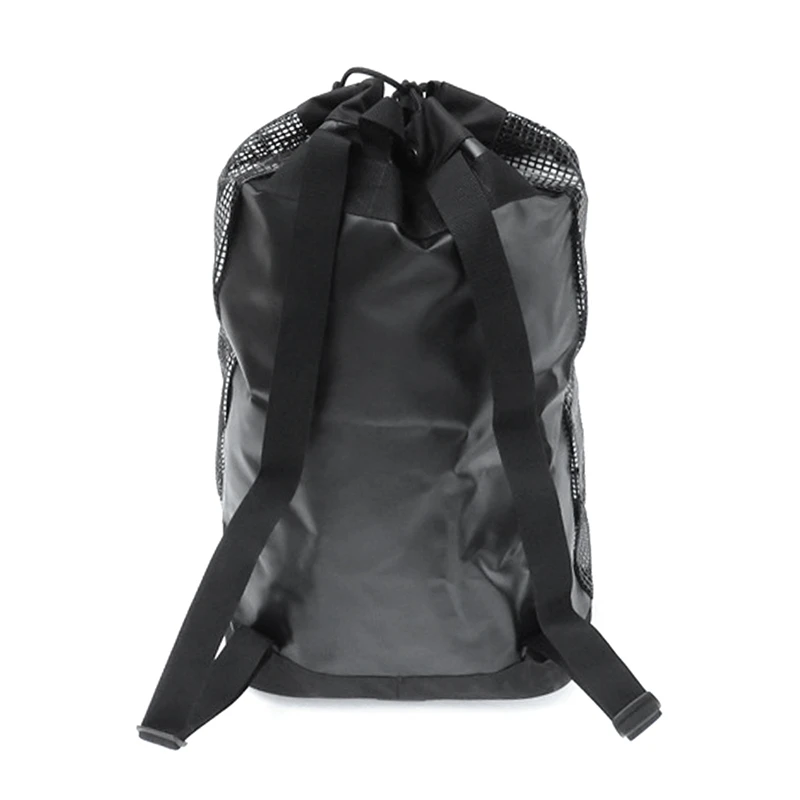 NEW-Scuba Snorkeling Spearfishing Freediving Cruise Mesh Duffle Bag with Shoulder Strap Black