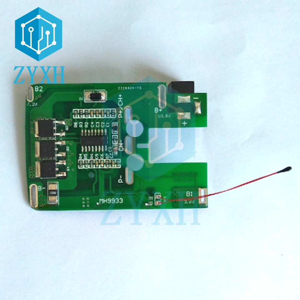 BMS 3S 12V 22A wkrętak elektryczny Li-ion 18650 płytka ładowania akumulatora zabezpieczenie przed zwarciem/przeładowaniem/temperatura NTC