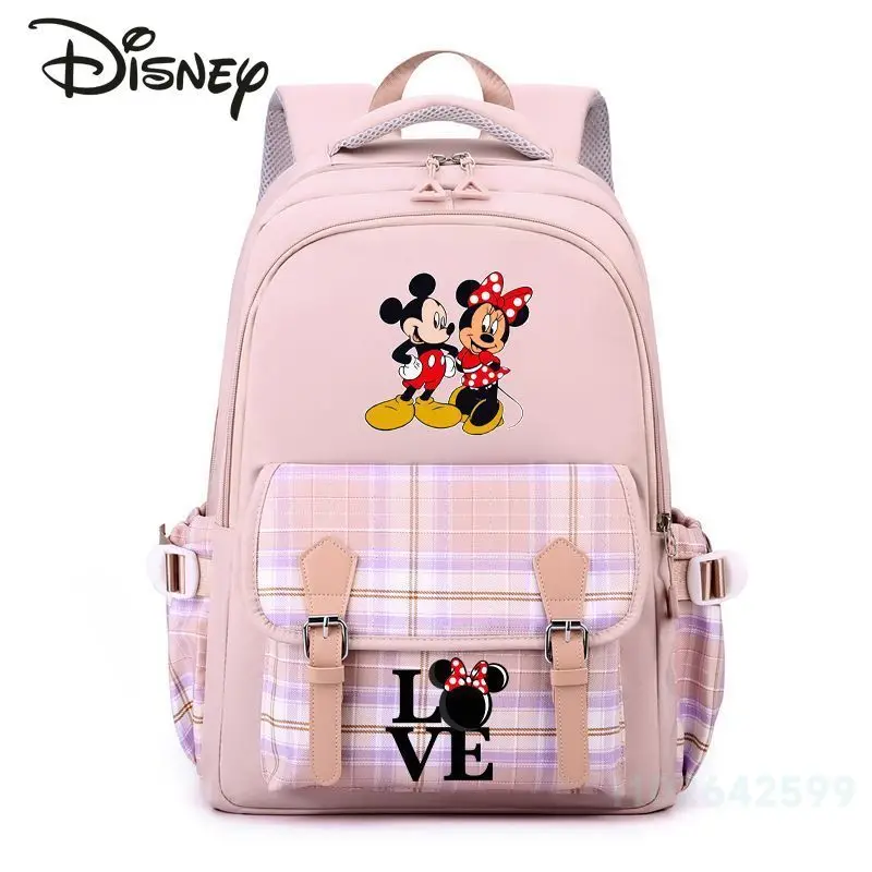 Disney 2024 New Student Backpack Fashion High Quality Women's Travel Backpack Cartoon Versatile Large Capacity Women's Backpack