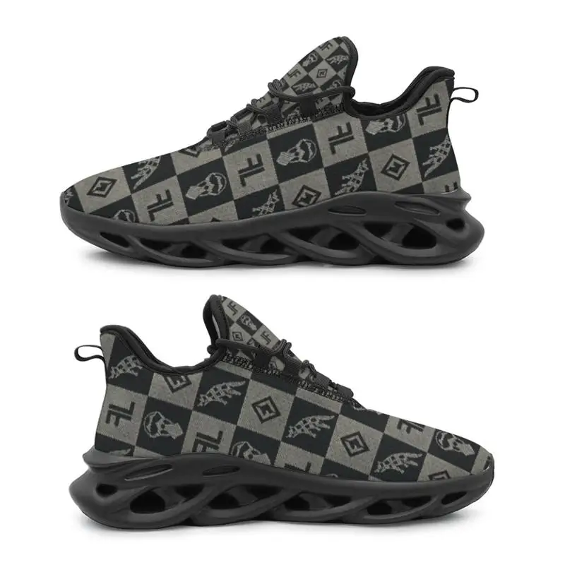 Ladies Men Running Shoes Sports Shoes，Checkerboard pattern，Stylish and Comfortable，Suitable for Outdoor Activities，Durable Mater