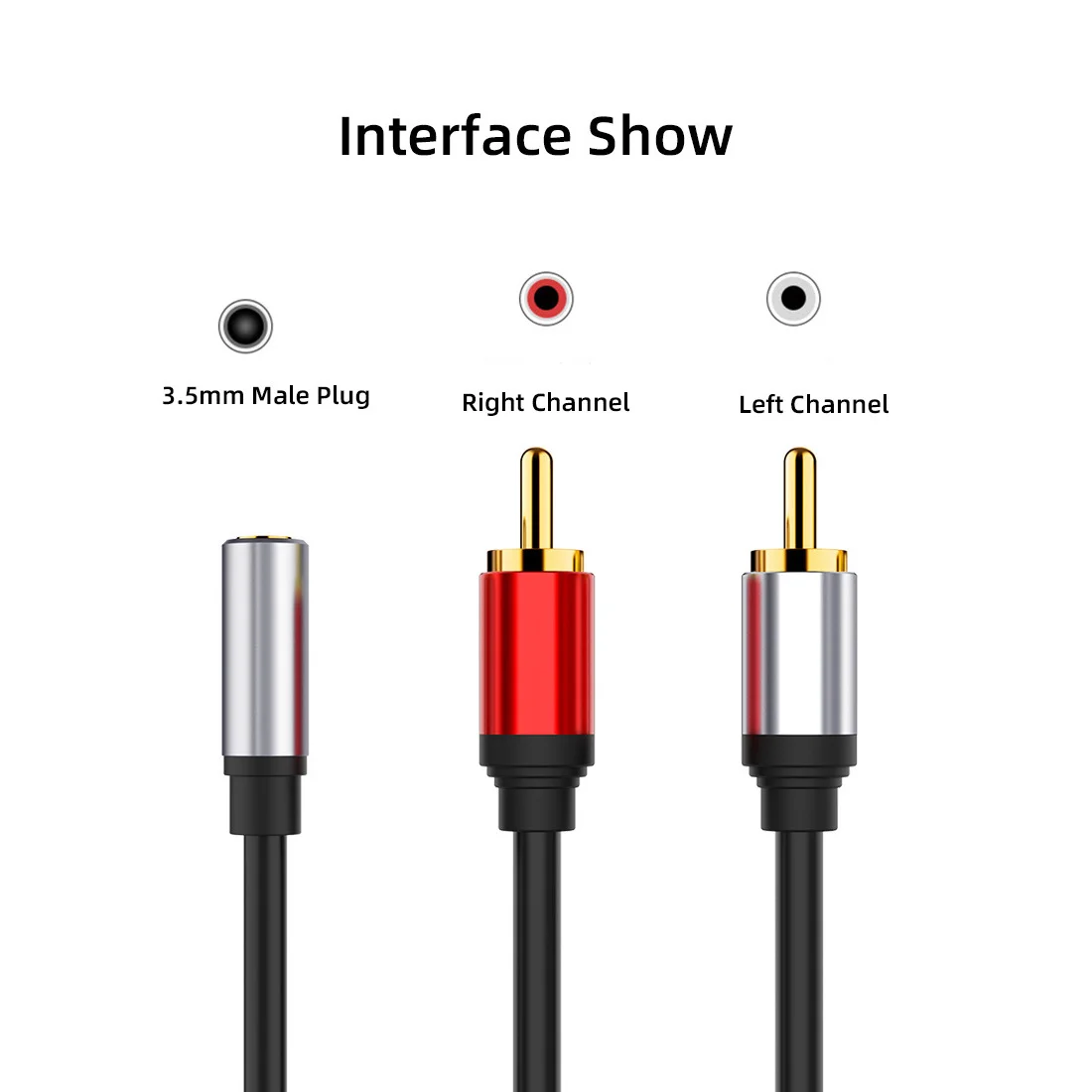 Кабель RCA 2RCA «папа» на 3,5 мм «мама» Аудио Aux Кабель 3,5 мм Jack Rca для MP3 Телефон Домашний кинотеатр DVD 2RCA Аудиокабель