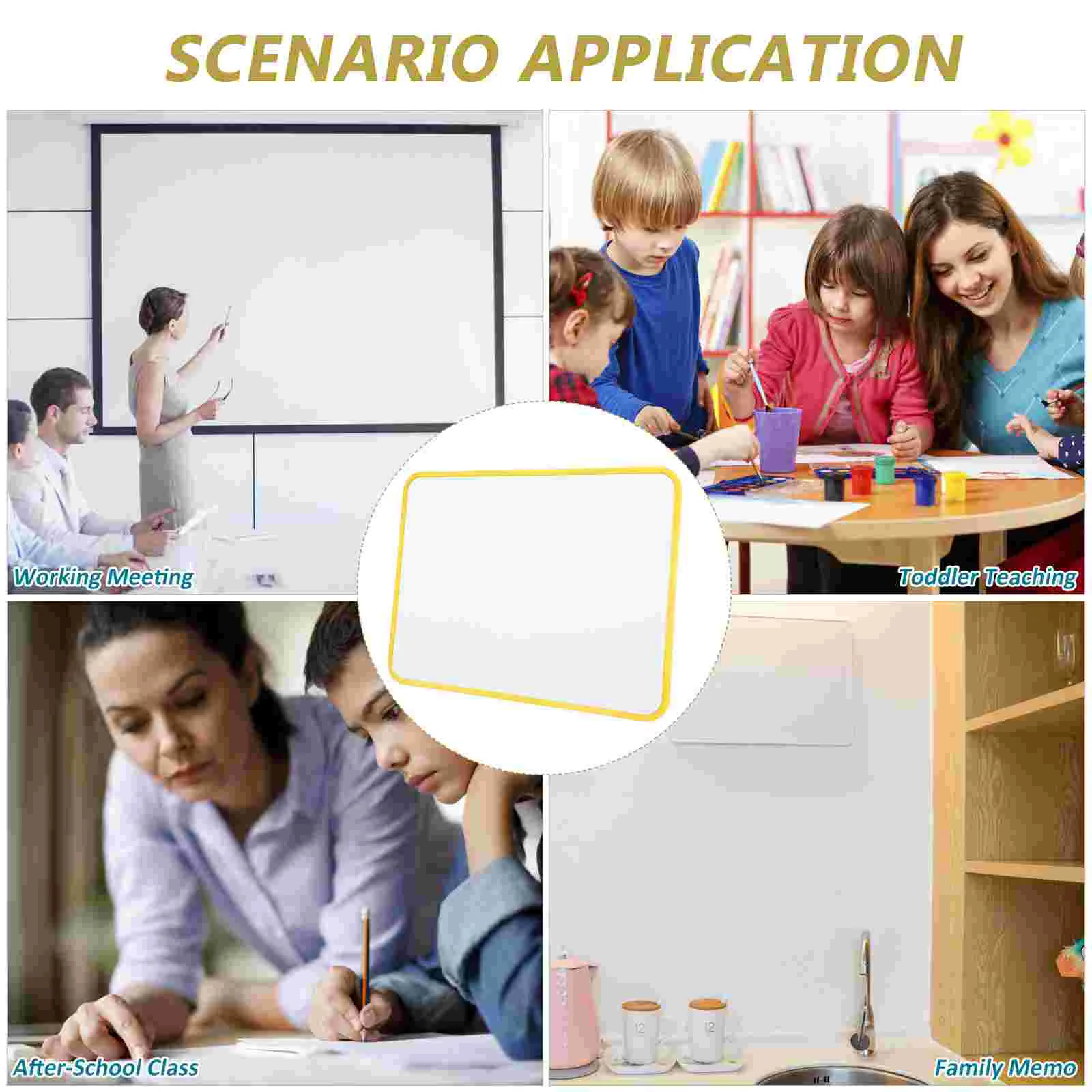 Fridge Whiteboard Small Handheld Message Whiteboards for Students Dry Erase Black Child