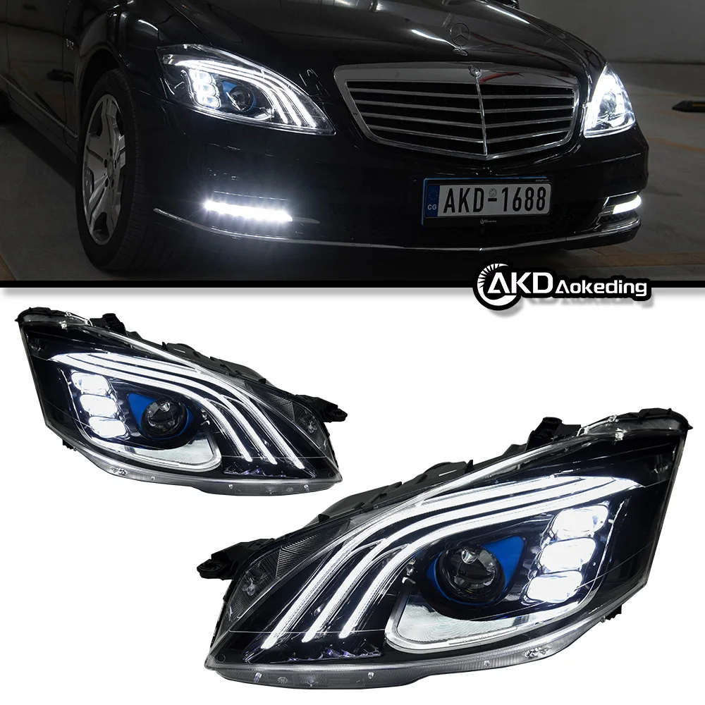 Faro anteriore per Auto per Benz W221 2006-2008 2008-2010 tipo lampada frontale a LED Styling obiettivo indicatori di direzione dinamici accessori