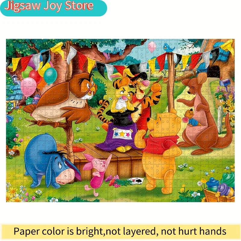 

1000pcs Puzzle, Cartoon Animals: , Tigger, Eeyore, Piglet, Owl. Wall-Mountable Puzzle for Adults, Family Interactive Game, Hal