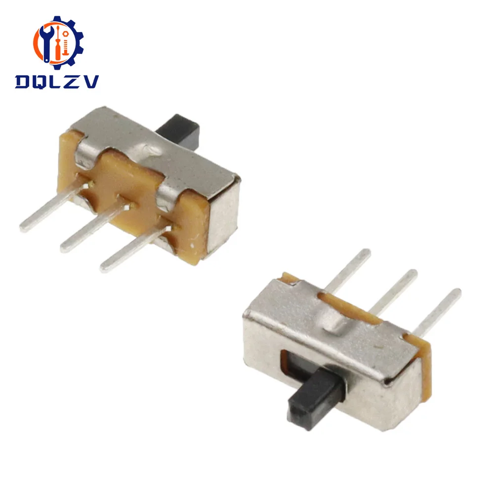 SS12D00 Interruptor on-off mini Slide Switch 3pin 1P2T 2 Position High Quality Toggle Switch Handle length:4MM