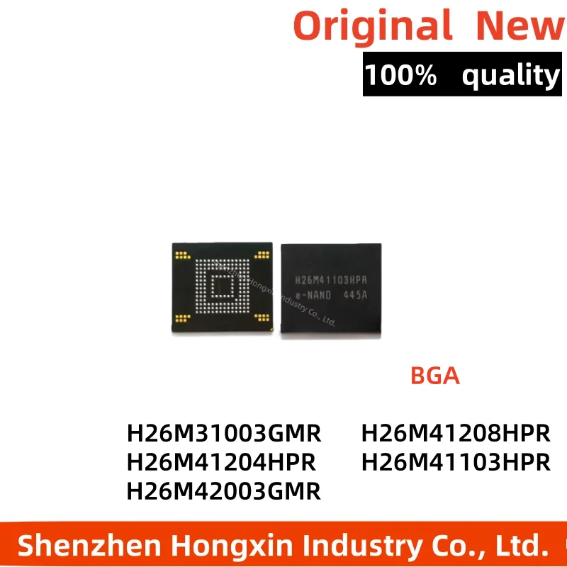 

(1piece) New H26M41103HPR H26M41204HPR H26M41208HPR H26M42003GMR H26M31003GMR BGA Memory chip