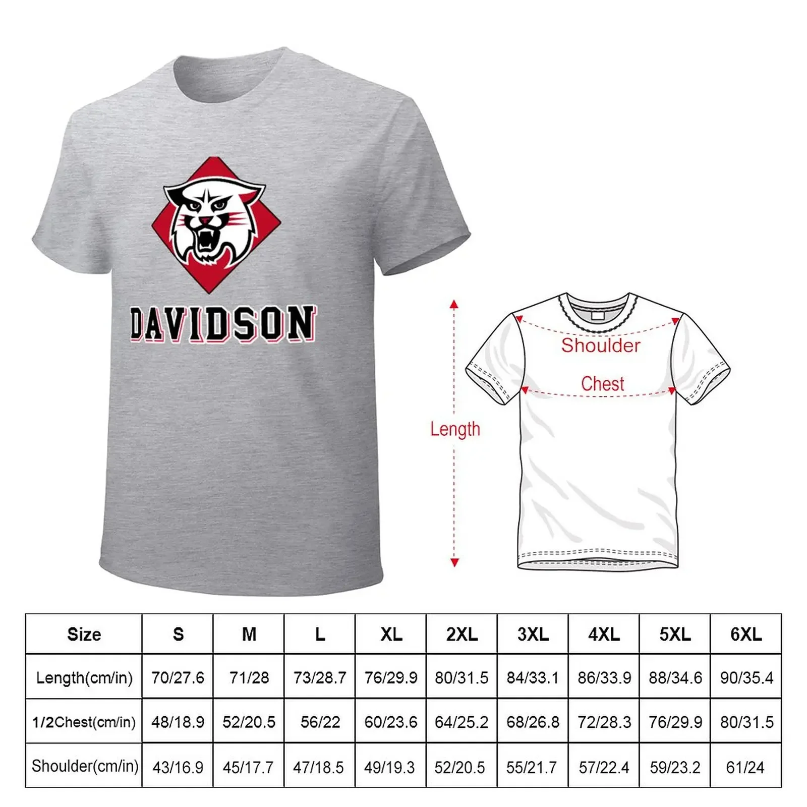 davidson wildcats T-Shirt boys whites plus size tops t shirts for men pack Short sleeve tee Blouse men clothings