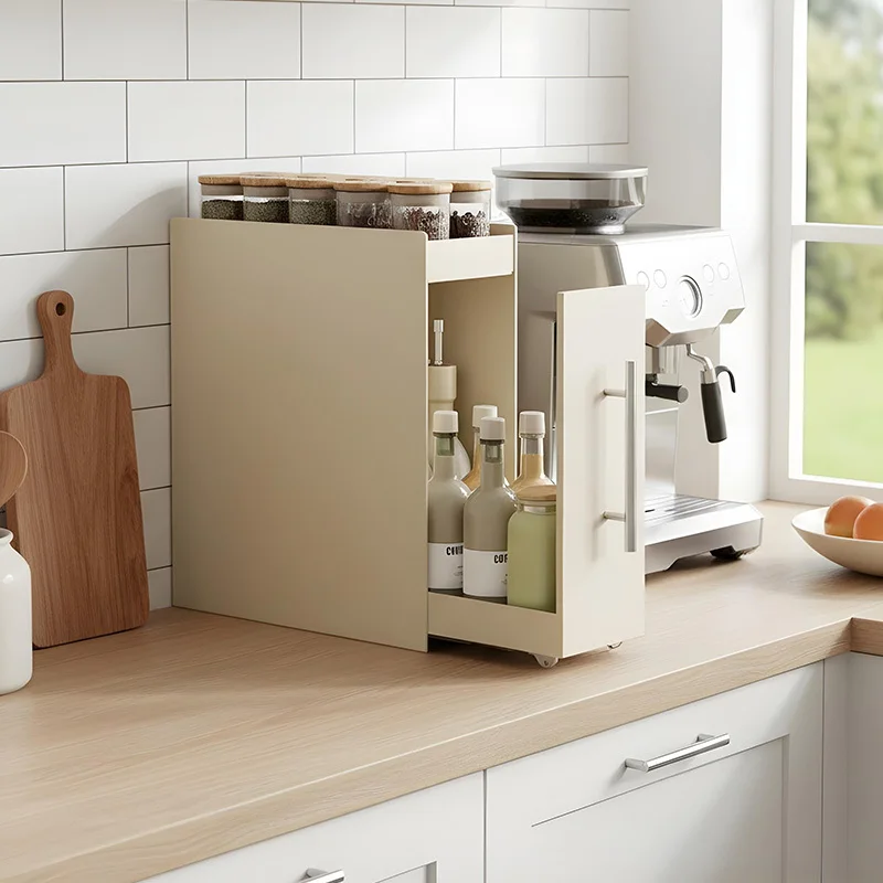 

Magnetic Hanging Double-Layer Kitchen Rack, with Cutting Board Slot, Suitable for Condiments, Teacups, Spices, Water Bottles