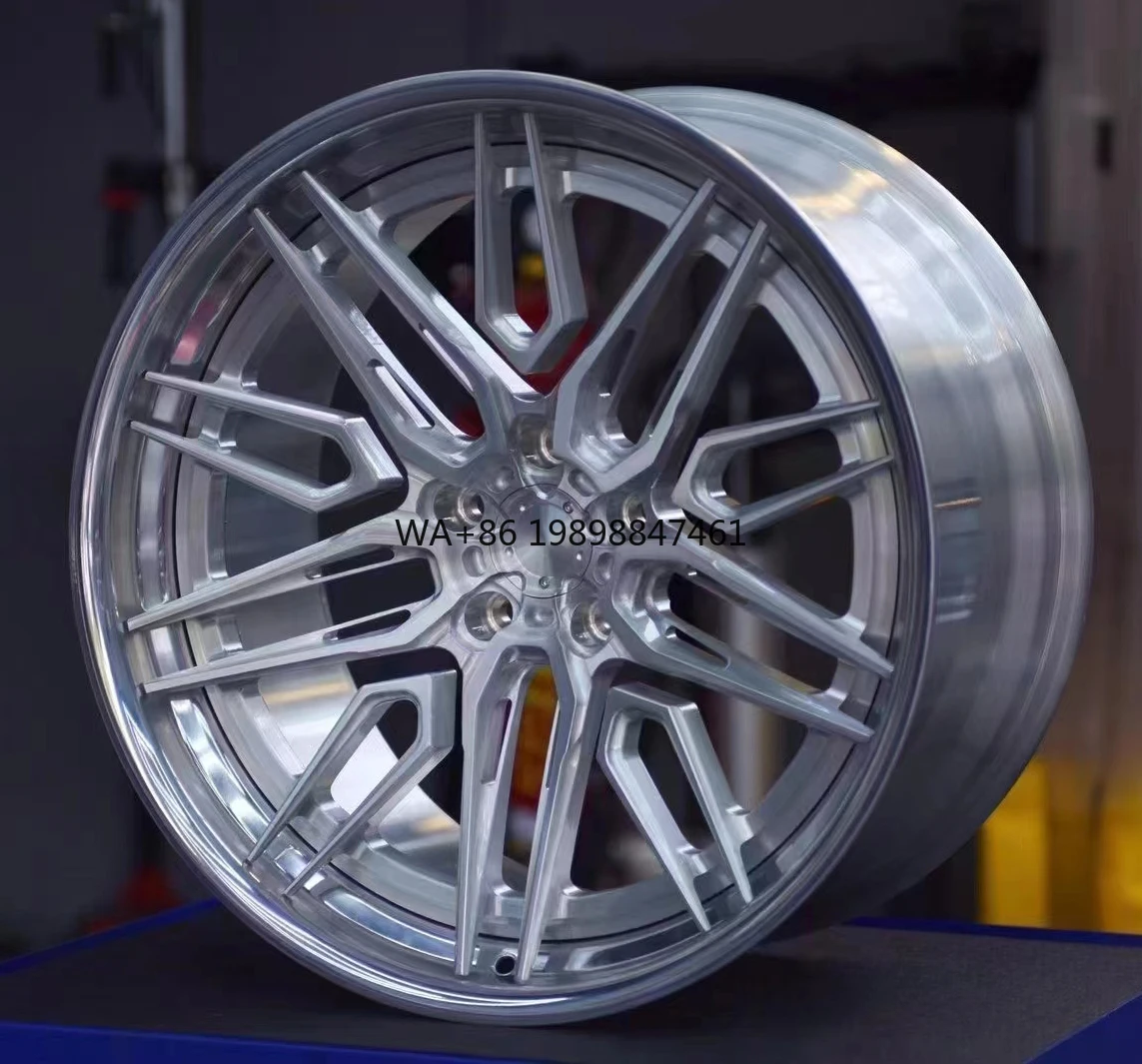 

Luxury 2 Pieces Customized 18 19 20 21 22inch 5x112 6061-T6 Aluminum Alloy Forged Wheels 5x114.3 5x130 5x127 Racing Car Wheels