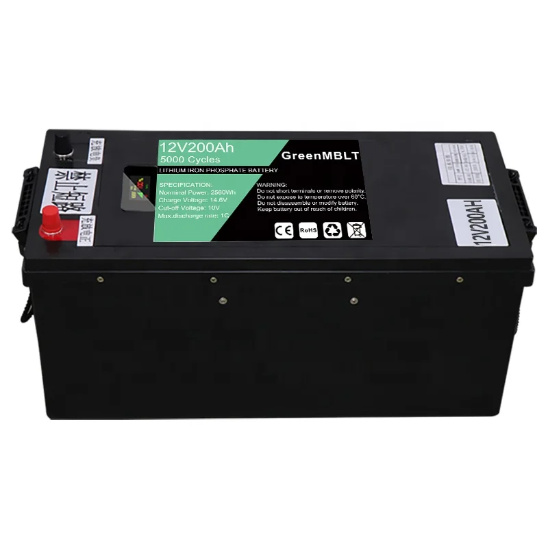 

Home solar energy storage lifepo4 battery 12V 12Volt 200Ah Lithium Ion Battery pack