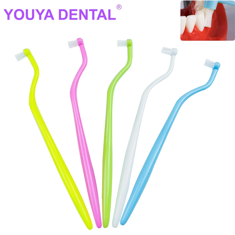 Orthodontic Interdental Brush 2Pcs Single-Beam Soft Teeth Cleaning Toothbrush Small Head Soft Hair Implant Dental Teeth Oral Car