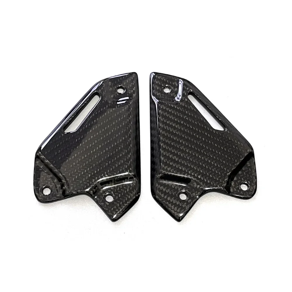 Motorcycle Real Carbon Fiber Footrest Heel Protector For Kawasaki Z900 Z900SE 2017-2024