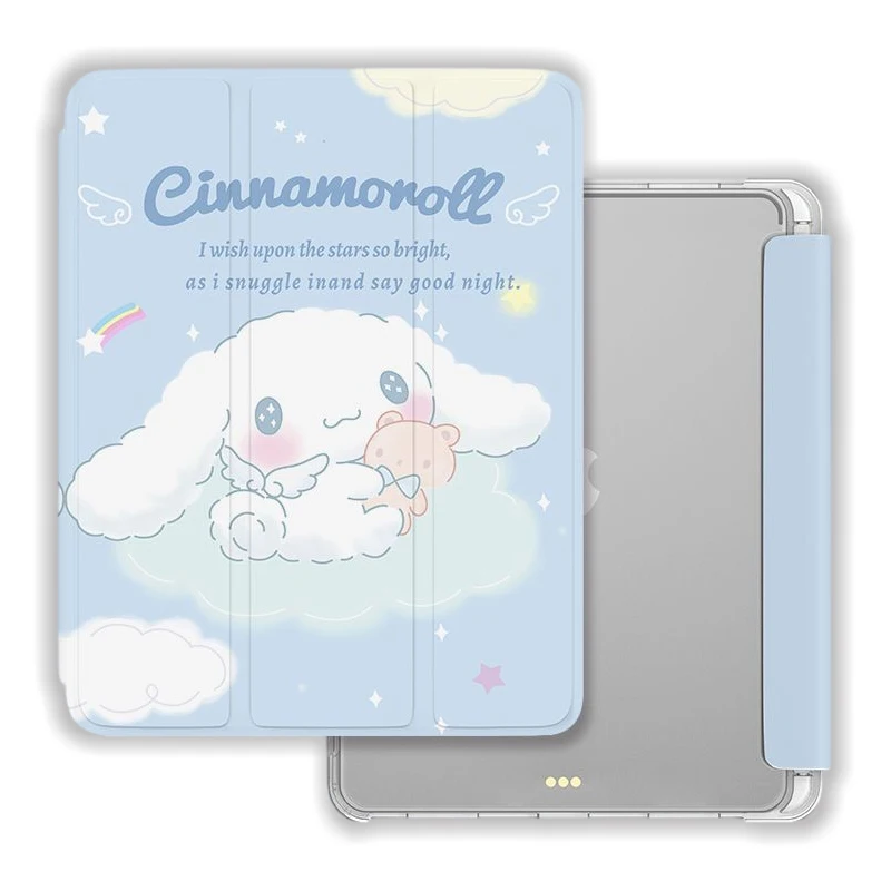 

Sanrio Cinnamoroll MyMelody чехол для планшета для iPad Air 1 2 3 Mini 4 5 6 iPad Pro 2022 11 дюймов защитный чехол тройного сложения со слотом для ручки