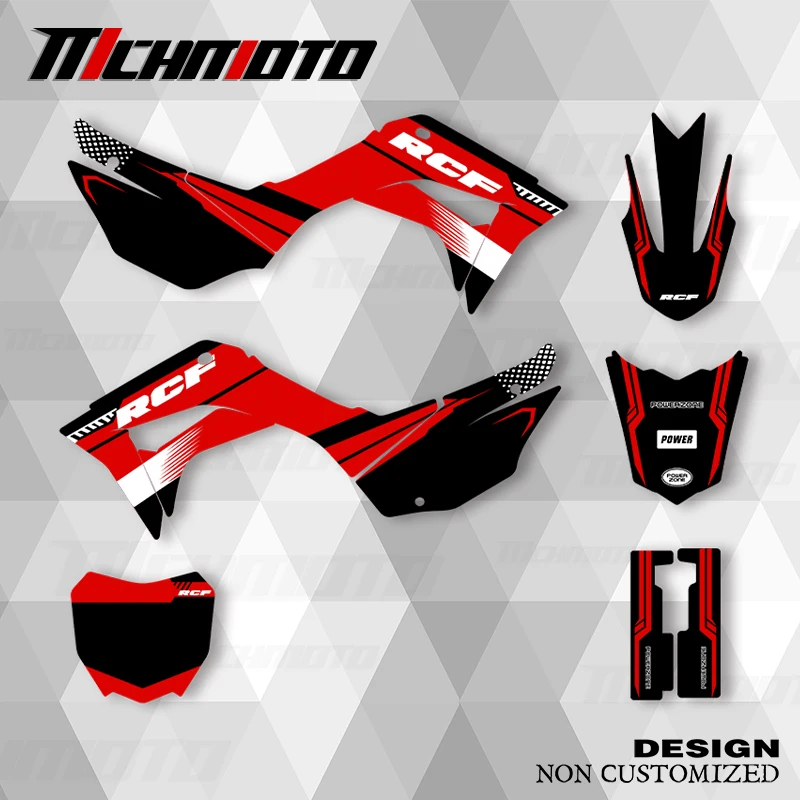 

MCHMFG New Style Graphics Decals Stickers Kit For HONDA CRF CRF110F 2019 2020 2021