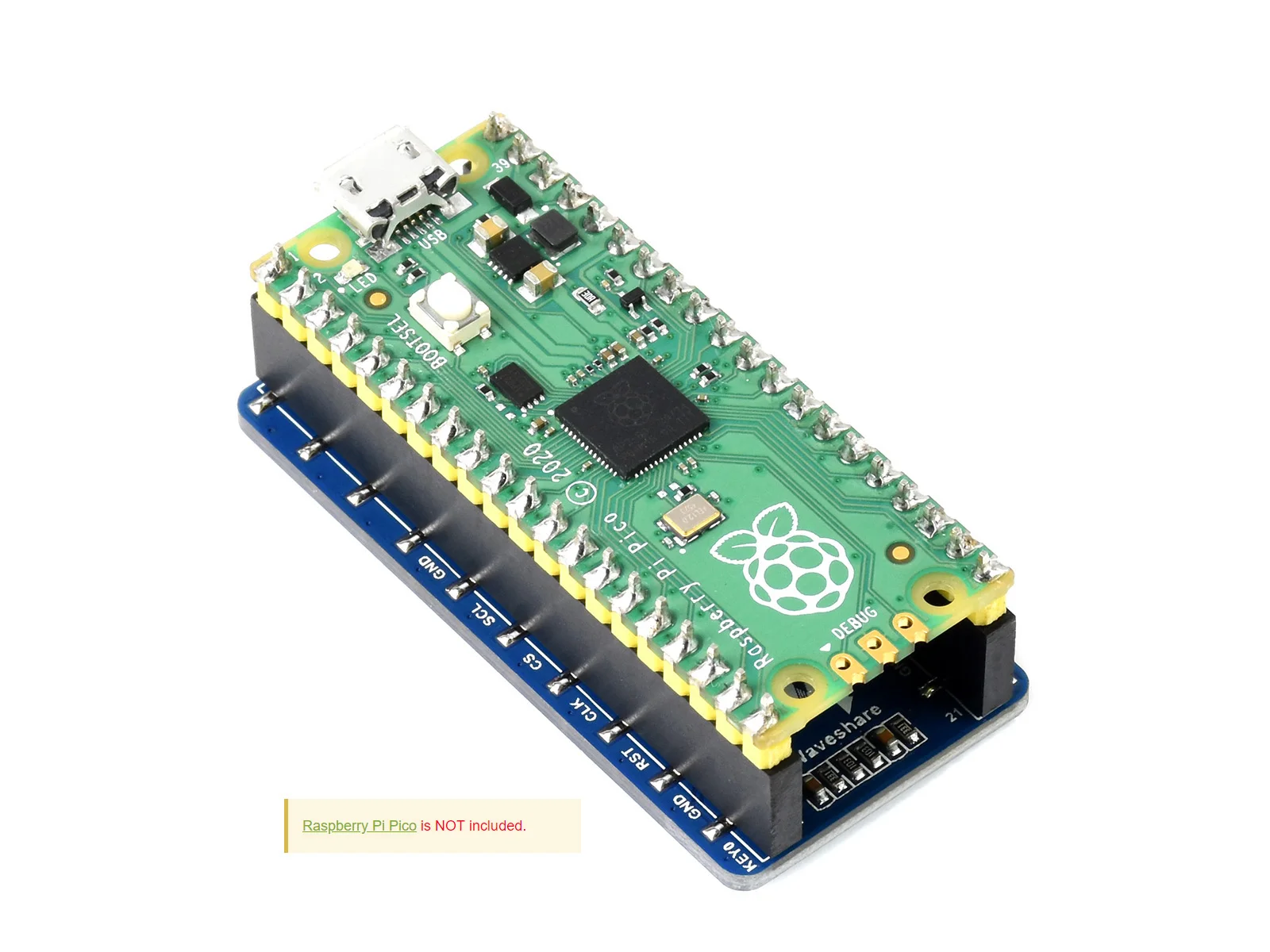 Waveshare 1,3-calowy moduł wyświetlacza OLED dla Raspberry Pi Pico 64*128 SPI/I2C
