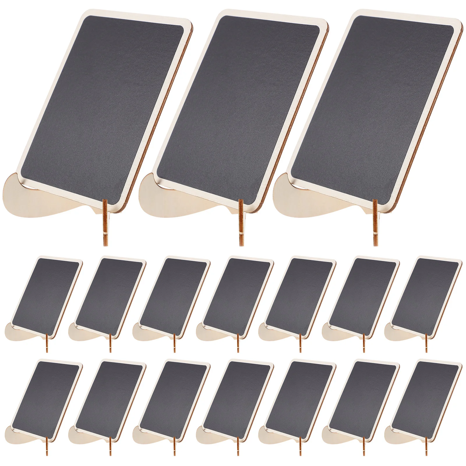 20 Pcs Wooden Mini Blackboard Reusable Chalkboard Label The Sign Signs for Food Chalkboards Buffet