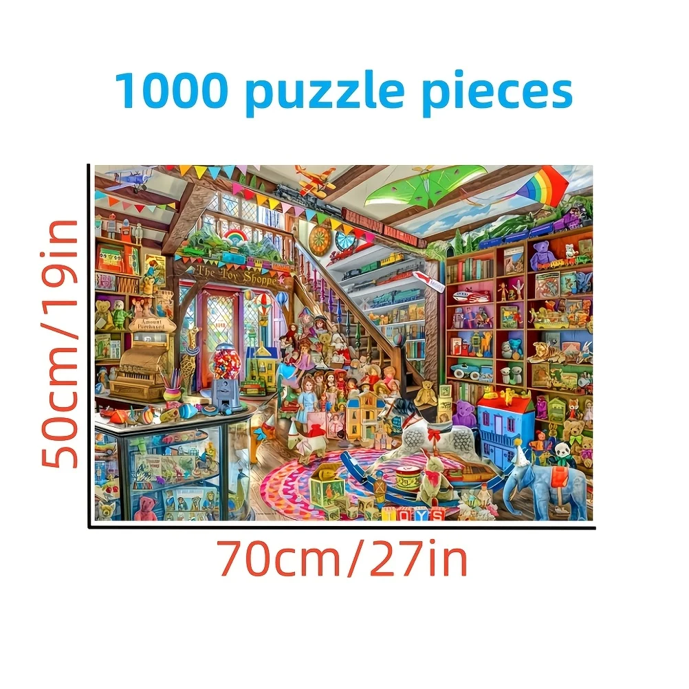 Toy Store Theme 1000pcs Jigsaw Puzzle for Adults, High-Quality Paper Material, Vivid Colors, Finished Size 50.04x69.85 cm