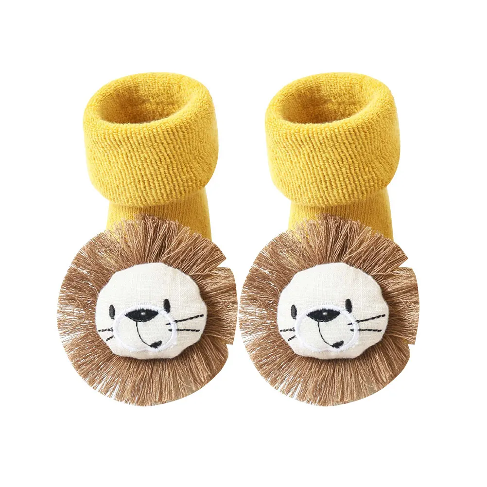 1Pair Anti-Slip Baby Floor Socks Newborn Cotton Cartoon Design Thickened Soft Non-Slip Soles for Walking Winter Hand Wash