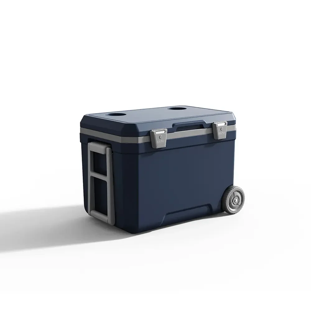 

45L Portable Cooling Storage Box Convenient Trolley Wheels Movable Freezer Designed Specifically Large Food Cans Backpack Option