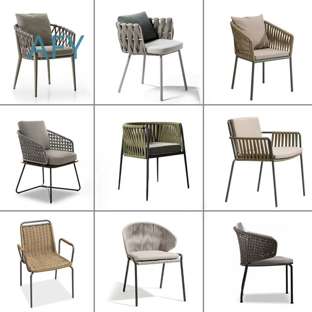 Outdoor Wicker Chair Set for Patio Garden Balcony Terrace Dining Outdoor Furniture for Coffee Shop Yard Leisure Seating