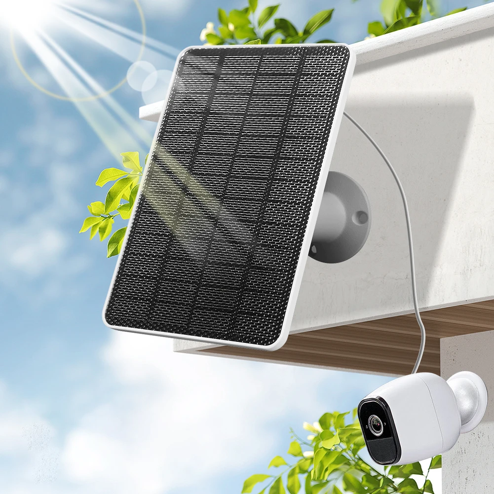 

10W Solar Panel with Charging Cable Monocrystalline 360 Adjustable Bracket IP65 Waterproof for Wireless Outdoor Security Camera