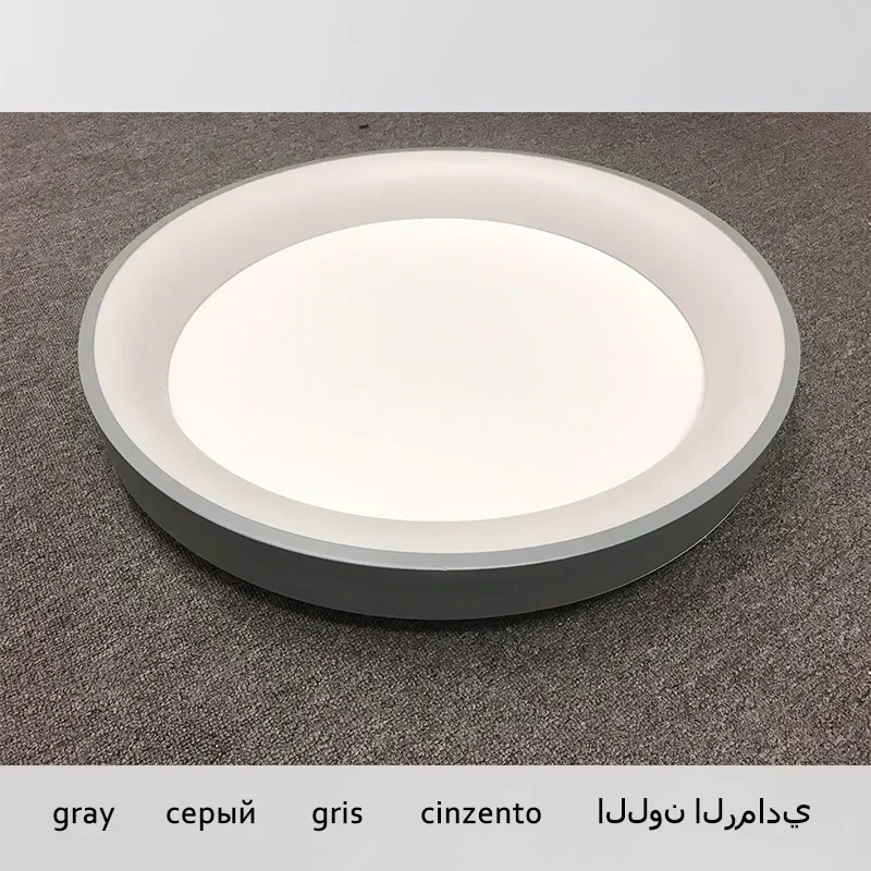 

Round Modern Led Ceiling Light Fixtures Bedroom Living Lamp With Remote Control Study Office Decoration Black Circle Lighting