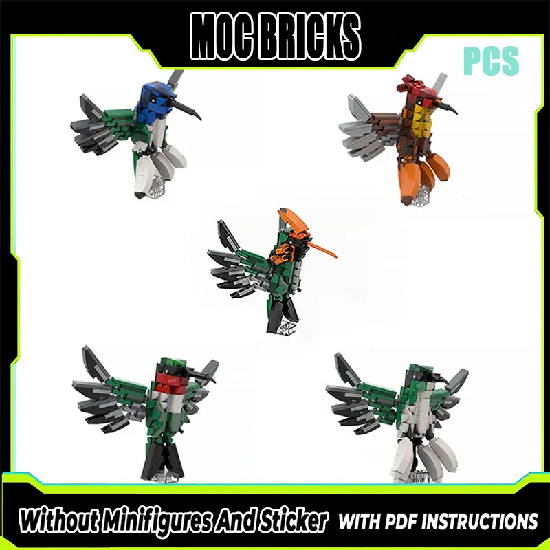 

Exquisite new product MOC building block animal model hummingbird group technology modular children's toy gift DIY assembly set