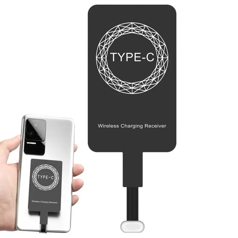 

Wireless Charger Receiver Type C Fast Wireless Charging Adapter Slim Receiver Adapter Phone Wireless Charge Safe Effective