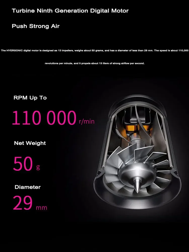 المهنية بلا أوراق مجفف شعر الأيونات السالبة التجفيف السريع المنزلية قوية مجفف شعر النمذجة أدوات 1600 واط عالية السرعة مجفف شعر #2