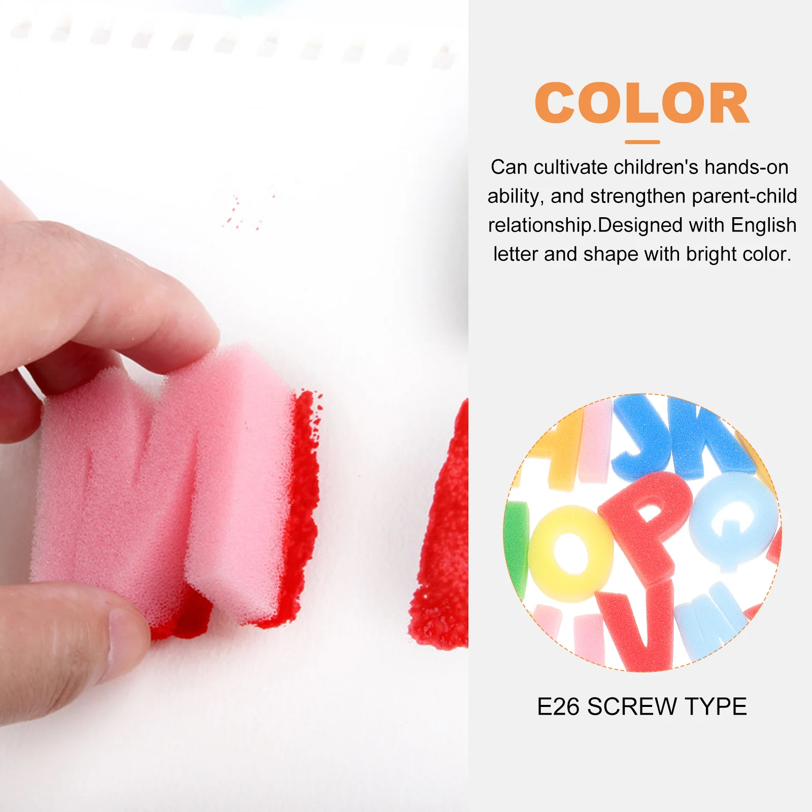 Letter Sponge Stamper Sponges Number Drawing Tool Alphabet Stamps for Painting Child