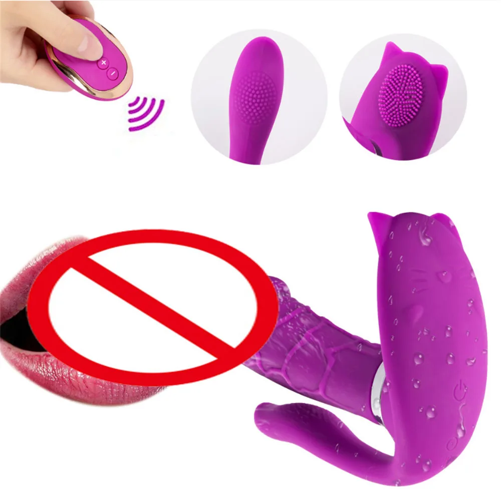 3 In 1 Butterfly Vibrator Remote Control Clit Clitoris Stimulator G-Spot Heating Panties Erotic Toy Women Orgasm Masturbator