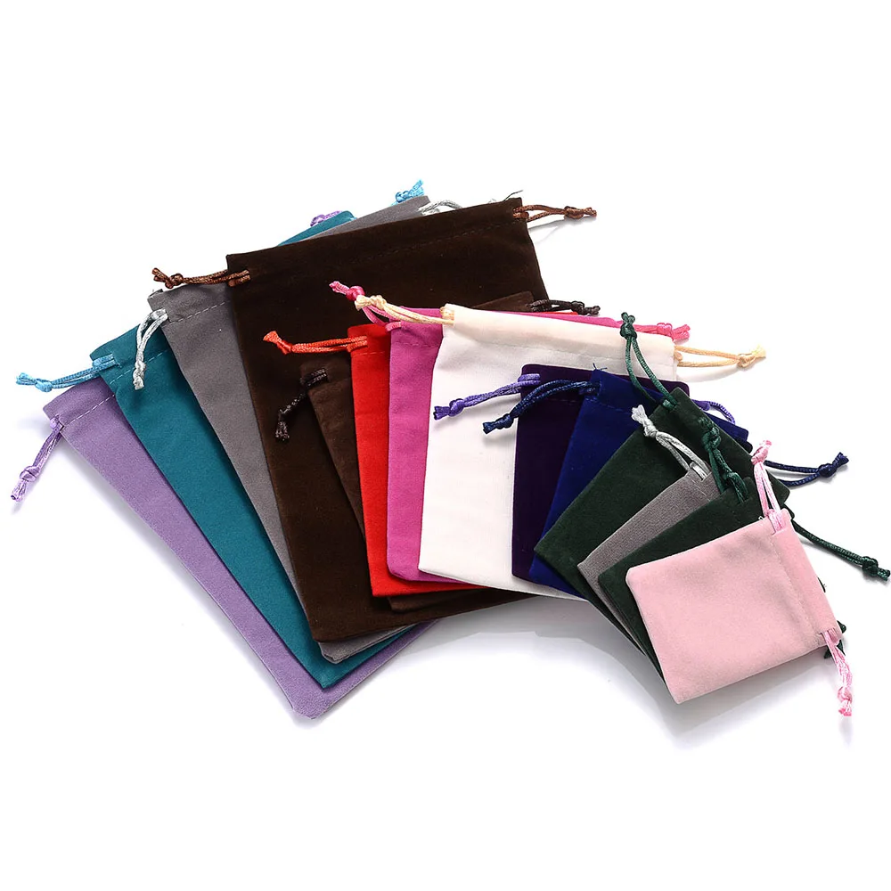 10Pcs Mini Velvet Drawstring Jewelry Pouches Reusable Gift Storage Bags For Rings Bracelets Earrings Small Accessories Packaging