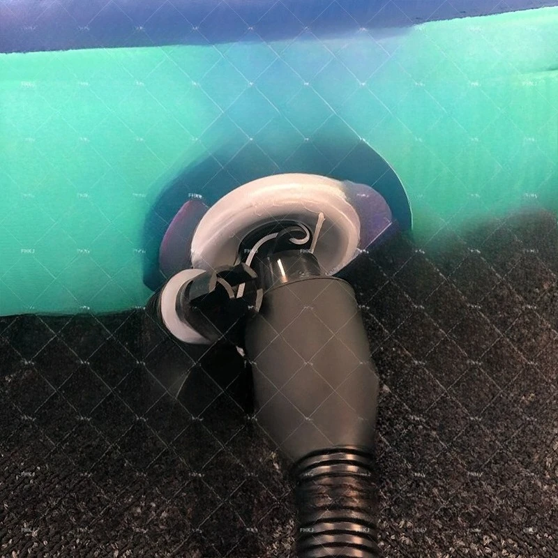 Inflatable round floating bed swimming pool floating multi-person hollow hole floating row with mesh