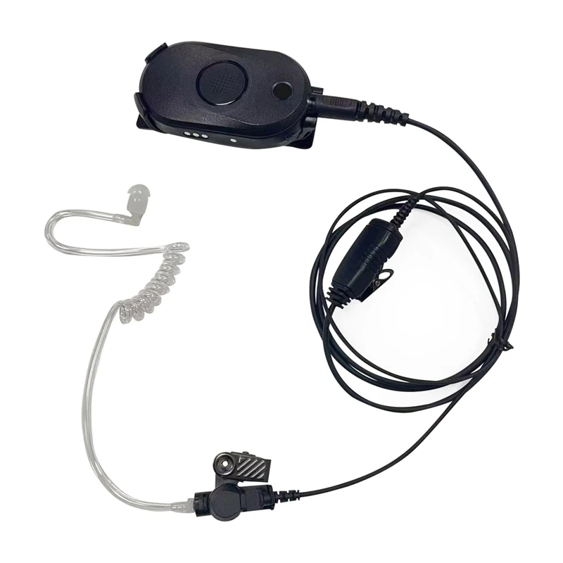 RISENKE Earpiece untuk Motorola CLP1010e CLP1040e CLPe446 CLP446e Radio Kit pengawasan tabung udara Earphone Headset dengan PTT Mic