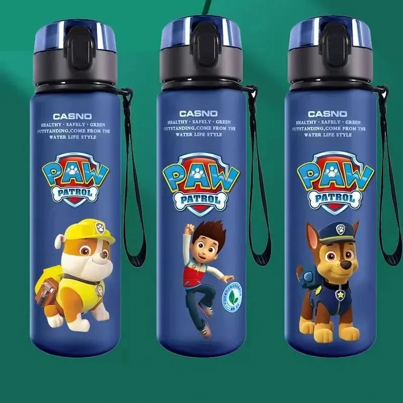 

400/560ml Paw Patrol Children's Sports Water Bottle Cartoon Character Cartoon Outdoor Plastic Portable Water Cup Children's Gift