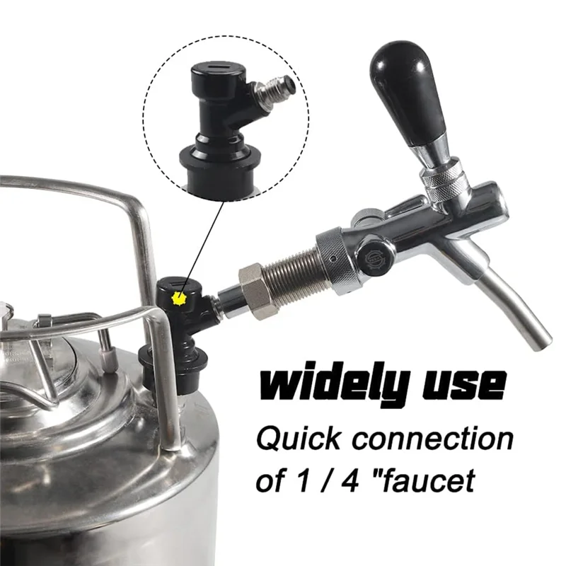 Hot Sale-Ball Lock MFL Gas& Liquid For Keg Quick Disconnects- 2 Pair Set For Beer Storage Transport