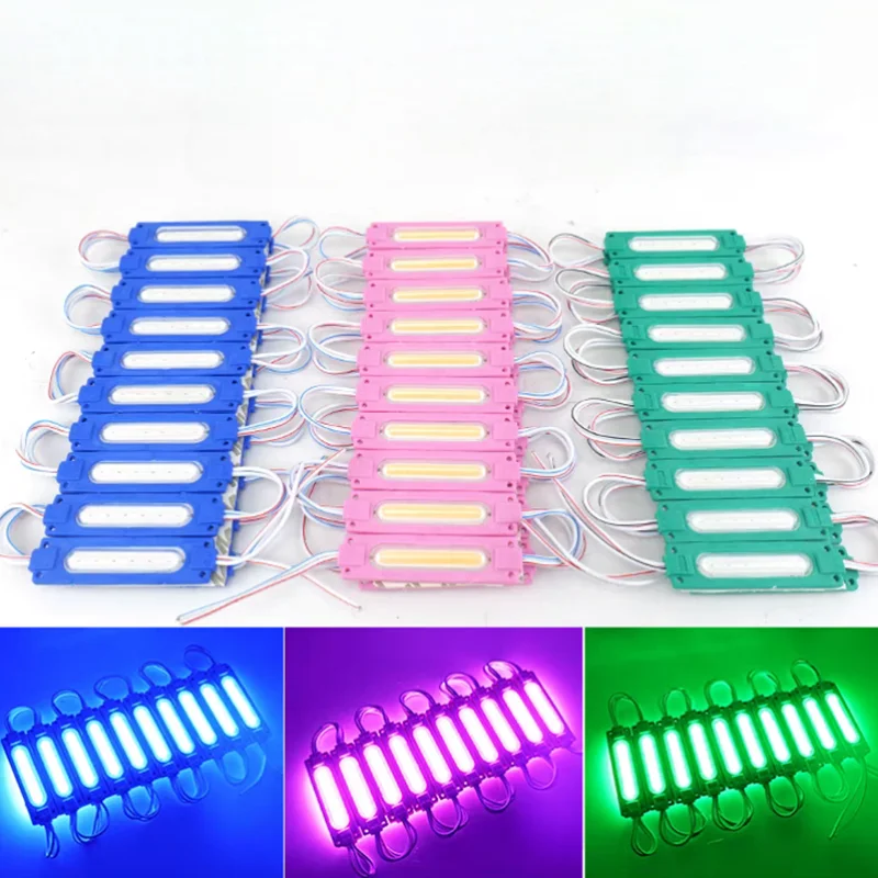 20pcs/lot 6LED Injection with Lens COB LED Module Waterproof LED Back Light Backlight for Sign Channel Letter DC12V 24V 2W IP68