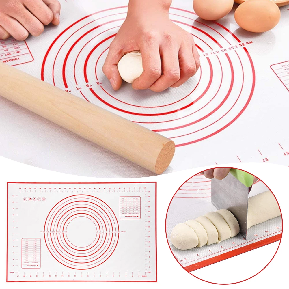 

Silicone Kneading Mat Dough Cutter Set Lightweight Non Stick Pastry Mats For Baking Biscuits