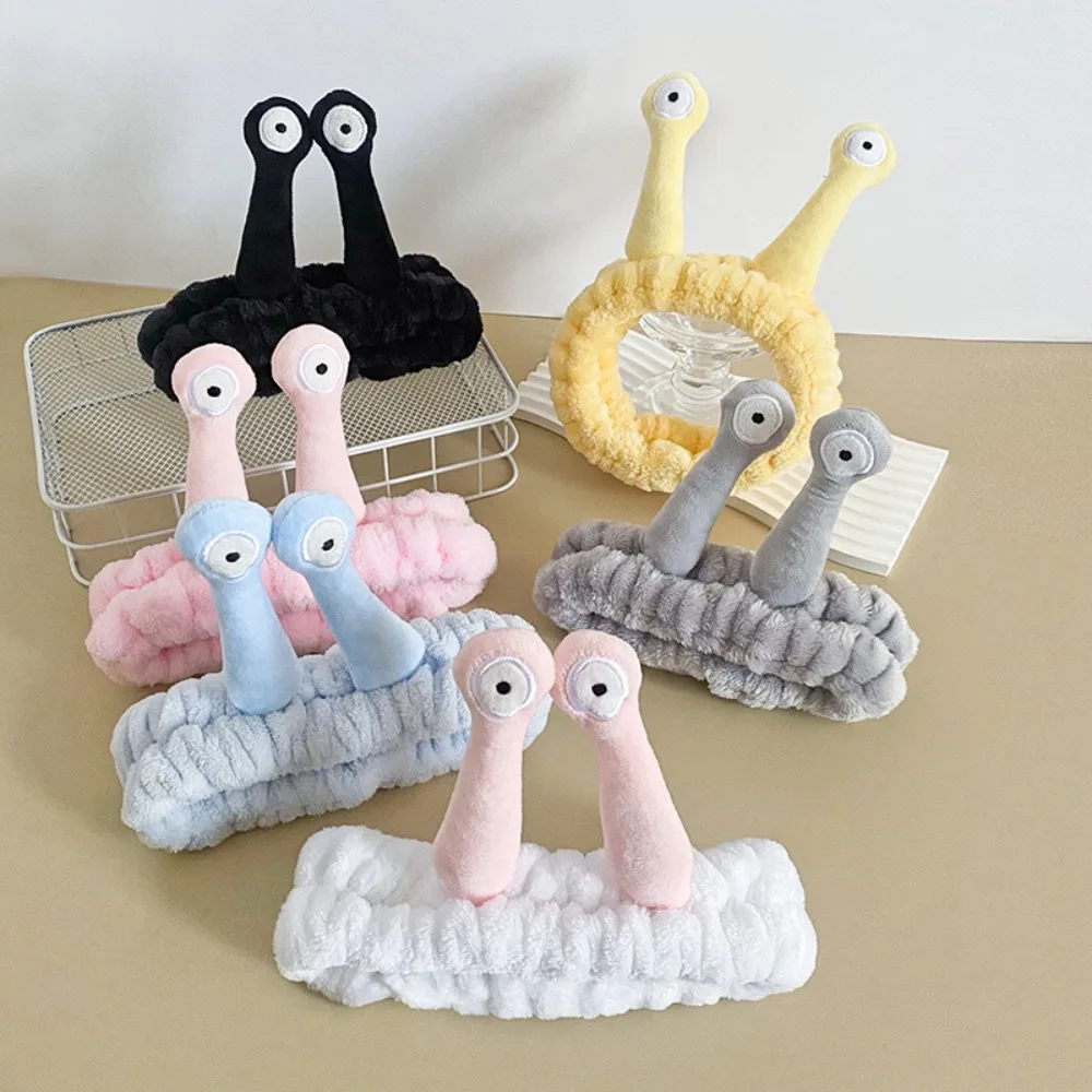 Fashion Cartoon Snail Headband Fluffy Elastic Plush Hairband Headband Hair Accessorie Hair Hoop Female
