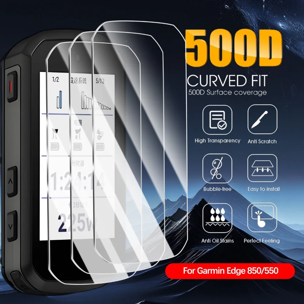 1-4PCS 9H Hardness Tempered Glass Protective Film For Garmin Edge 850 Edge 550 Bicycle GPS Stopwatch HD Clear Screen Protectors