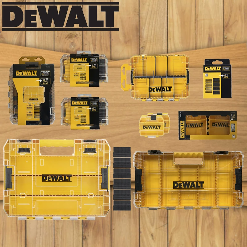 DEWALT Seria TSTAK Walizka na akcesoria narzędziowe DT70800 DT70801 DT70803 DT70805 DT70839 DWAN2190 N 542474   Twarde plastikowe pudełka do przechowywania