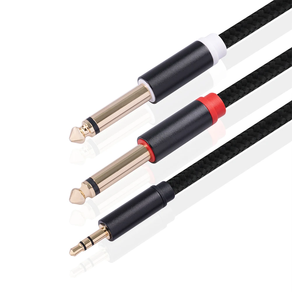 

1pc Audio Line Cable Aluminum Alloy Gold-plated Anti-oxidation Durable Audio Signal Wire Noise Shielded Electric Guitar Amp