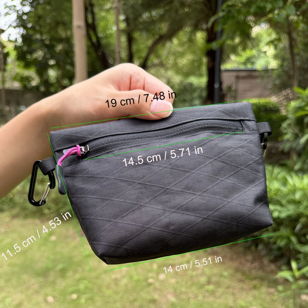 26.8g XPAC Lightweight Waterproof EDC Pouch For Outdoor Hiking Camping with Zipper Passport Storage Bag